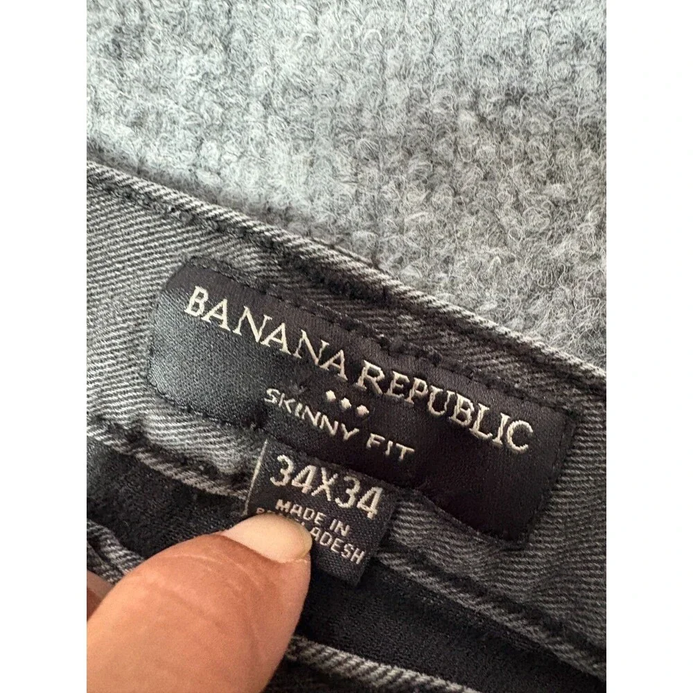 Banana Republic Skinny Fit Jeans Mens 34x34 Black Denim